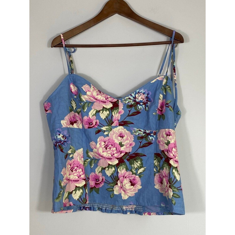 GAP Floral Tie Shoulder Tank Top NWT - XL